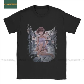 Lain Iwakura Serial Experiments Lain marškinėliai vyrams Glitch Manga Girl Sci Fi Japonų anime Cotton Tees marškinėliai trumpomis rankovėmis
