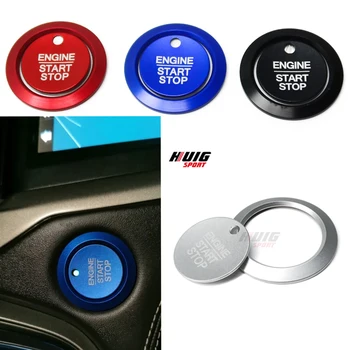 2vnt Automobilių priedai Salonas Variklio užvedimo stabdymo mygtukas Žiedo dangtelio apdaila Ford F150 2015-2020 Fusion Explorer Focus Edge Jautis
