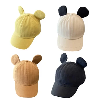2024 Naujos skrybėlės kūdikiams Beisbolo kepurės Mielos meškos ausies vasaros apsauginė smailiausia beretės kepurė berniukui mergaitės kūdikių skrybėlių aksesuarai