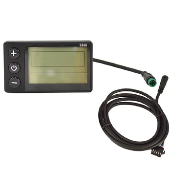 S866 elektrinio dviračio LCD ekranas Elektrinio paspirtuko ekranas Matuoklio valdymo pultas su vandeniui atspariu kištuku ir vandeniui atsparia linija