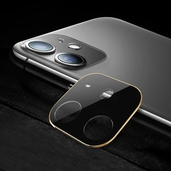 Galinės kameros apsaugos plėvelės nugarėlė Titano lydinio fotoaparato objektyvo grūdintas stiklas, skirtas iPhone 11