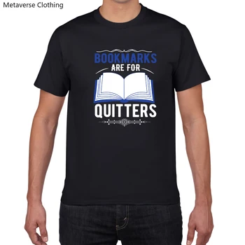 Bookmarks Quitter Funny T-Shirts Vyriški oversized Cotton Tops Streetwear Trikotažiniai marškinėliai Berniuko laisvalaikio marškinėliai trumpomis rankovėmis