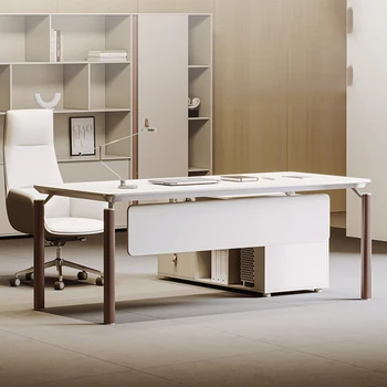 Mada Modernus biuro stalas Minimalistinis dizaineris Studija Komplektai Stalčiai Vadovų prabangus stalo stalas Dideli Muebles De Oficina baldai