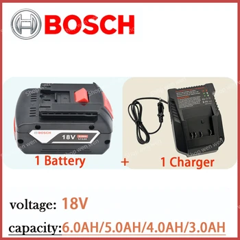 Bosch 18V 6.0AH/5.0AH/4.0AH/3.0AH Ličio jonų įkraunamos baterijos atsarginė kopija Nešiojamas pakaitalas BAT618 BAT609 3601H61S10 ir kt