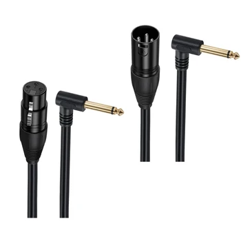 Essential XL iki 6.35mm TS mono kabelio mikrofono laidas dinaminiam mikrofonui 50cm drop shipping