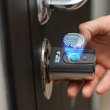 Beraktė išmanioji sauga Skaitmeninis slaptažodis Piršto atspaudas Išmanusis durų užraktas Mobilios biometrinės spynos