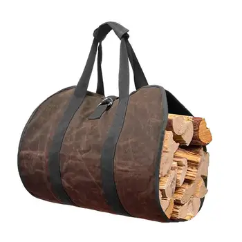 Transportas Didelio našumo rąstų laikymo krepšys, kuriame yra židinys Universalus medienos laikiklis Vidaus lauko malkos Tote Didelė talpa