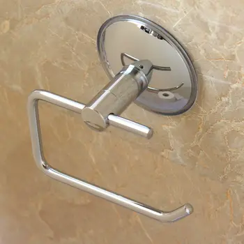 Nerūdijančio plieno vonios tualetinio popieriaus laikiklis Ritininis laikiklis Audinių strypo laikiklis Siena, sumontuota oro vakuuminiu siurbtuku