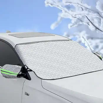 Automobilio priekinio stiklo dangtis Apsauga nuo sniego šalčio Ledas Priekinio stiklo dulkių apsauga Šiluma Saulės atspalvis Ledas Didelė sniego dulkių apsauga Automobilio dangčiai