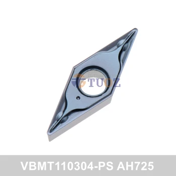 100% Originalūs VBMT110304-PS AH725 R0.4 Karbido įdėklas VBMT 110304 -PS VBMT1103 CNC tekinimo staklės Tekinimo įrankiai