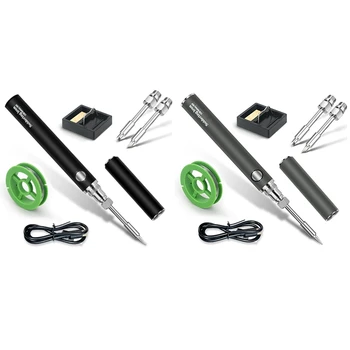 Akumuliatorinis lituoklio įrankių rinkinys, nešiojamas reguliuojamos temperatūros elektroninis suvirinimo įrankių rašiklis su 3 antgaliais patvarus