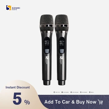 Senmi H200 Naujas produktas Belaidis rankinis mikrofonas profesionalus su imtuvo triukšmo mažinimu karaokės šeimos dainavimui