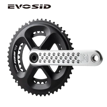 EVOSID plento dviračio alkūninis rinkinys 105 Ultralight Hollow Tech Crank GXP 50-34T Dviguba grandinė 165 170mm su laikikliu CNC alkūninis rinkinys