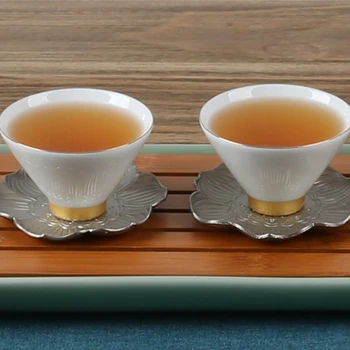 Metalinis klevo lotoso lapų stalas arbatos puodelis Kilimėlis Kilimėlis Laikiklis Placemat Indai