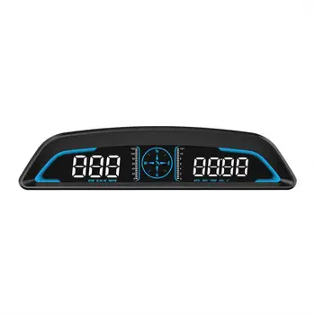 Car Head Up Display Universalus GPS spidometras HUD skaitmeniniai matuokliai su prisitaikančiais šviesos jutimais didelės raiškos ekranas per greitį