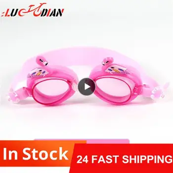 1PCS Profesionalūs plaukimo akiniai Mergaičių animaciniai filmai Plaukimo akiniai su ausų kištuku Neperšlampami antirūkiniai Maudymosi akiniai vaikams