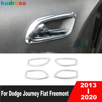 Dodge Journey JC Fiat Freemont 2013-2018 2019 2020 Chrome Car vidinių durų rankenos viduje Dubenėlio dangtelio apdaila Interjero aksesuarai