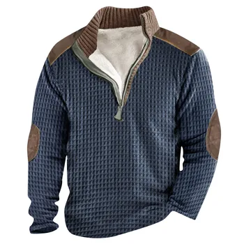 Vyriški stovintys kaklo sportiniai marškiniai Retro Casual Color Block Casual Sweater vyriški drabužiai nemokamas pristatymas siūlo megztinius ir džemperius