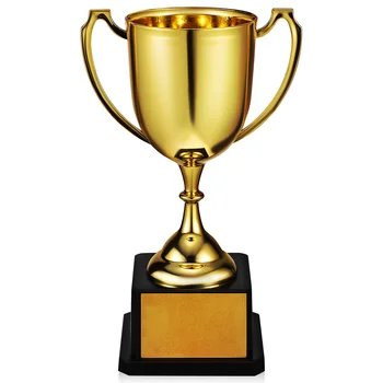 Plastikinių trofėjų taurės varžybų apdovanojimas Auksiniai mini trofėjai žaidimams Šventės apdovanojimai