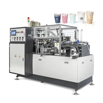 Naujas didelės spartos automatinis popierinių puodelių gaminimo aparatas Vienkartinių popierinių puodelių gaminimo aparatas Kavos popieriaus puodelių formavimo aparatas