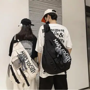Vyrų korėjiečių tendencijų pasiuntinys Pečių krepšys Sportinės kelionės Didelės talpos kuprinė Moterys Studentės Kryžkelė Krūtinė Laisvalaikio krepšys Bolso