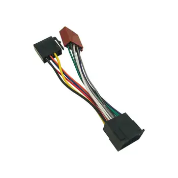 16pin Automobilinis stereofoninis radijo laidynas ISO kištuko automatinio adapterio laidynas CD grotuvas modifikuotos dalys Galinis kabelis