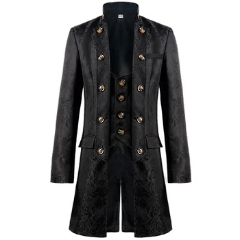 Naujieji Europos ir Amerikos vyrai paltai madingi steampunk retro uniformos paltai