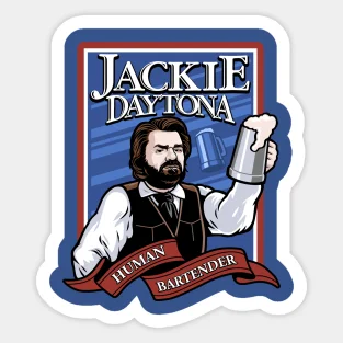 Jackie Daytona Įprastas žmogaus barmenas 5PCS lipdukai menui Anime Car Laptop Cartoon Wall Room Dekoro lipdukai Bagažas