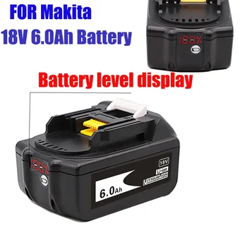 18V 6.0Ah įkraunama ličio jonų baterija Makita elektriniam įrankiui 18 v Baterijos BL1840 BL1850 BL1830 BL1860B