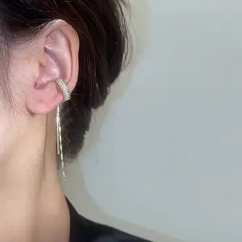 Šviečianti mada Puiki dovana Ausų rankogaliai C formos ausų papuošalai Moteriški ausų spaustukai Korėjietiško stiliaus ausų spaustukai Be auskarų vėrimo auskarai