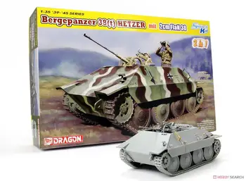 DRAGON 6399 1/35 Bergepanzer Jagdpanzer 38(t) HETZER mit 2cm FlaK 38 Model Kit