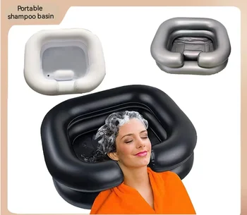Pripučiamas šampūno baseinas yra su įmontuota pagalve 0.25mm skubios pagalbos lova neįgaliems pagyvenusiems nėščiosioms šampūno baseinas