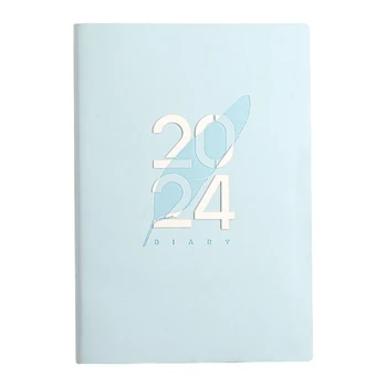 2024 Dienoraštis A5 dienoraštis A5 dienos planavimo priemonė Užrašų knygelė Kalėdų dovanų gimtadienio dovanų dienoraščiai 2024 m. Mėlyna Maždaug 14.5 x 21Cm