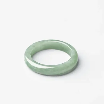 Natūralus žadeitas Krovinių pupelių sėklos stilingos ir novatoriškos vyrų ir moterų poros poros žiedo nefrito žiedo papuošalų dovana