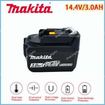 Makita 14.4V 3.0AH 4.0Ah 5.0AH 6.0Ah BL1430 BL1415 BL1440 196875-4 194558-0 195444-8 įkraunama baterija LED indikatoriui