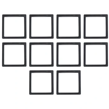 10X Square 3D albumai Slankiojo rėmo laikiklis Monetų dėžutė Papuošalų vitrinos vitrina, 9X9cm (su pagrindu)