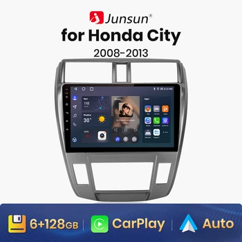 Junsun V1 AI Voice Wireless CarPlay Android Auto Radio for Honda City 2008 2009 - 2013 4G Car Multimedia GPS 2din autoradio