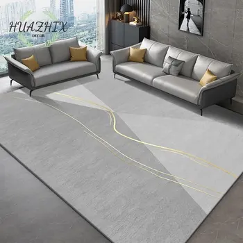 Geometrinė svetainė Kilimas Šiaurės šalių modernus paprastas sofa arbatos stalas kilimėlis šviesus prabangus namų miegamasis naktinis didelis plotas grindų kilimėliai