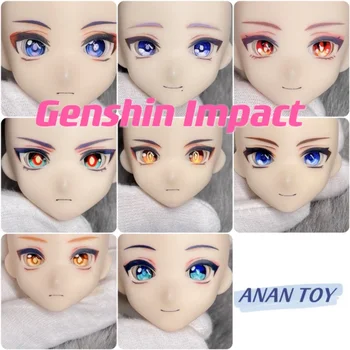 Ob22 lėlės veidas Genshin Impact Open Eyes Tartaglia Alhaitham Kaveh Zhongli Xiao Venti rankų darbo faceplate anime žaidimų priedai