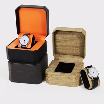 Vintažinis PU laikrodžių dėklas Odinis laikrodžių laikymo dėžutė Stilingas laikrodžių konteineris Laikrodžio rodyklė PU medžiaga kelionėms lauke