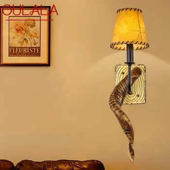 OULALA Modern Resin Wall Lamp LED Creative Ox Horn Sconces Lights For Home Living Room Bedroom Corridor Decor