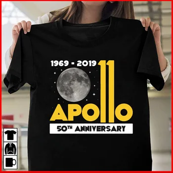Apollo 11, 50-metis 1969-2019, nusileidimas Mėnulyje, pirmieji mėnulio nusileidimo marškinėliai 2019 Unisex Tees