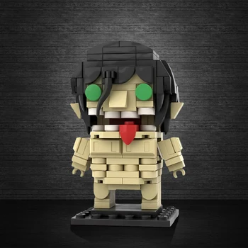 Gobricks MOC žaidimo figūrėlė ataka Titano kaladėlės Eren Yeager Brickheadz statybinių blokų rinkinys Mokomieji žaislai dovanoms Juguetes