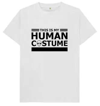 This is My Human Costume Funny Alien Joke UFO Mens Womens Kids marškinėliai