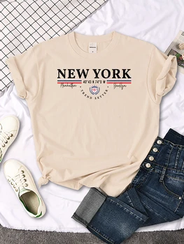 Niujorko Manheteno Bruklino tendencijų seteris Tee Top Hip Hop Hipster Tee Shirt Trend Casual Looset-Shirts Oversized Soft Tee Top