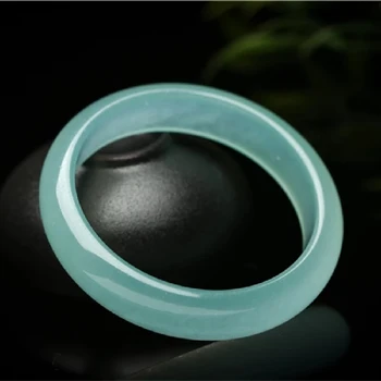 Genuine Hot Natural Ice Color Jade Bangle Charm Juvelyriniai papuošalai Mados aksesuarai HandCarved Amuletas