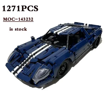 Klasikinis lenktyninis MOC-143232•GT40 Mk1 alternatyvus dizainas 42154 B žaislinis blokas Žaislas 1271 dalys 