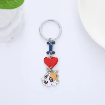One Piece Custom Pet Metal Keychain Personalized Dog Keychain Cat Keyring Animal Key Chain Accessories Custom Gift for Dog Love
