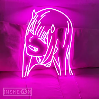 Neoninių ženklų žibintai Anime mergina mergaitėms Miegamasis Kambarys Menas Sienų dekoras Baras Baras Parduotuvė Animacinis filmas Gimtadienio dekoravimas Neoniniai LED žibintai Ženklai