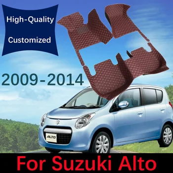 Individualūs odiniai automobilių grindų kilimėliai Suzuki Alto 2009 2010 2011 2012 2013 2014 Automobilių kilimėliai Pėdų pagalvėlės Priedai